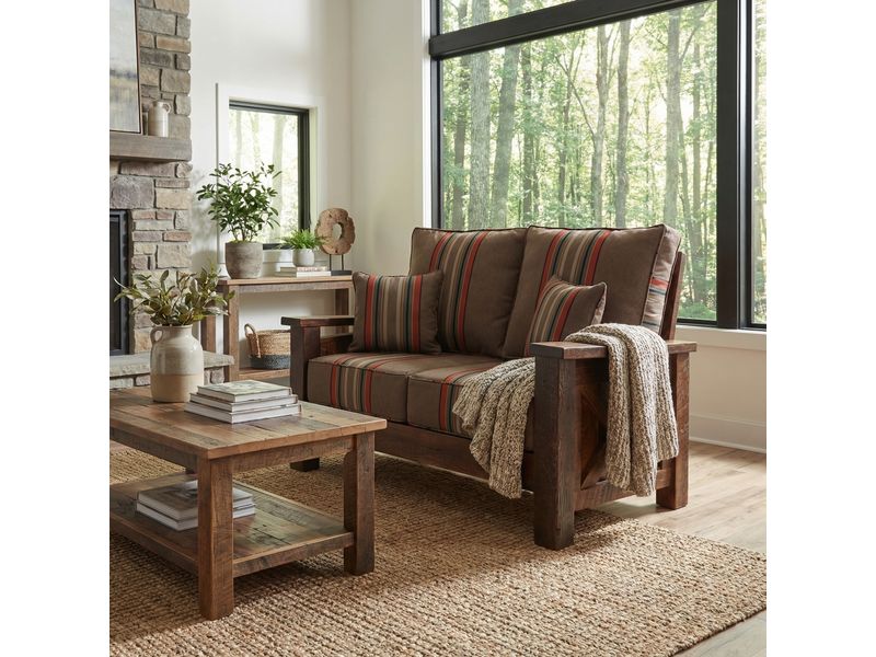 Barnwood Loveseat - Standard Leather - Seat and Backrest 1
