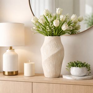 DORSEYSTONE CREAM VASE 17 (IN) 2