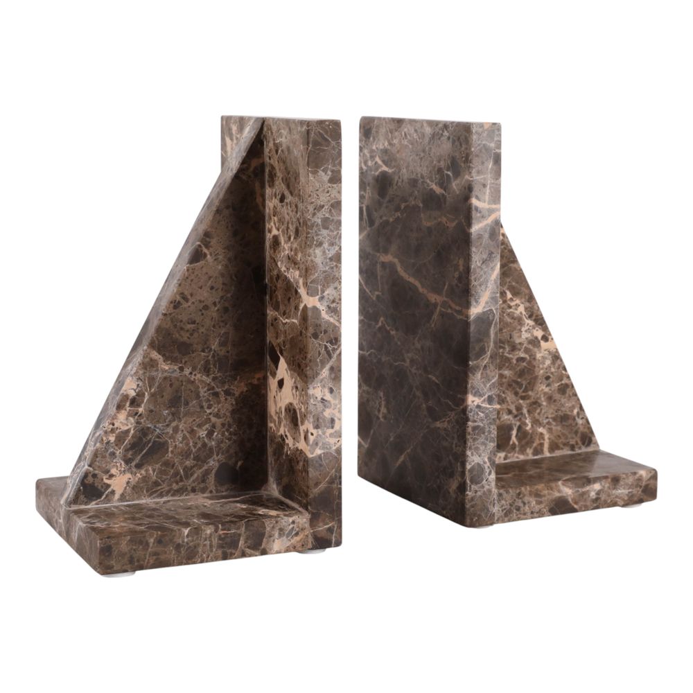 HADLEYPARK SET OF 2 BROWN BOOKENDS 7 (IN)