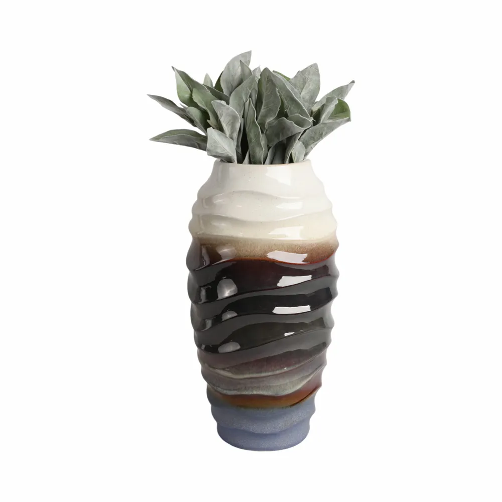 BAIRDSTONE BROWN VASE 19 (IN)