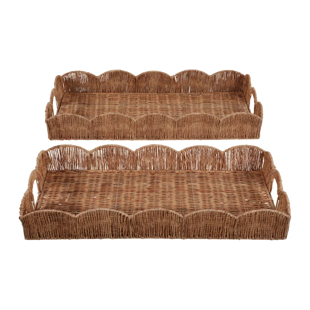 YATESGROVE SET OF 2 BROWN TRAY 4 (IN)