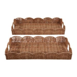 YATESGROVE SET OF 2 BROWN TRAY 4 (IN) 1