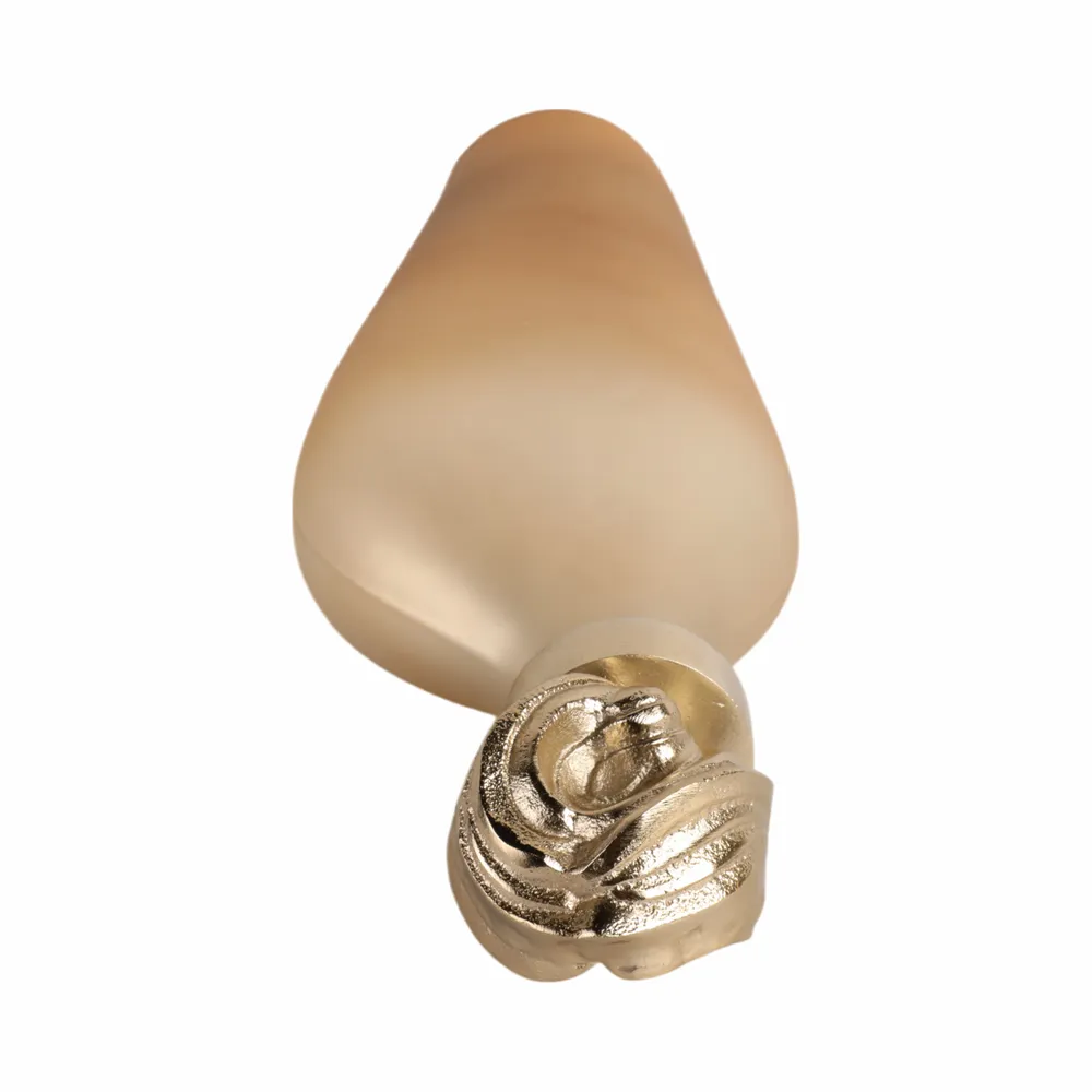 BAKERSHAW GOLD GLASS VASE 18 (IN)