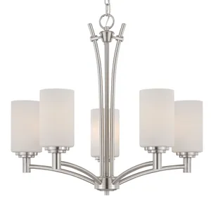 Pittman 24'' Wide 5-Light Chandelier - Brushed Nickel 3
