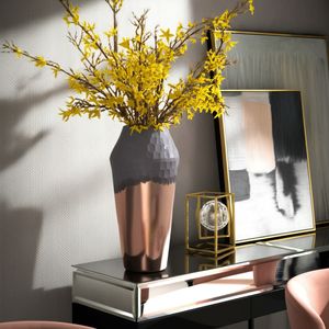 DAYTONSHAW BRONZE GLASS VASE 17 (IN) 12