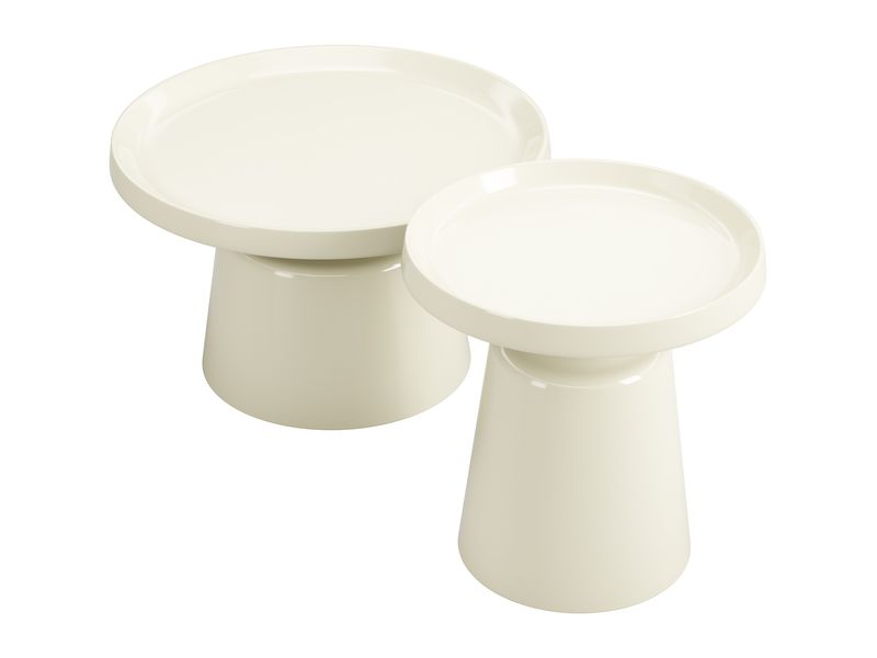 Beurre Coffee Table Set Ivory 5