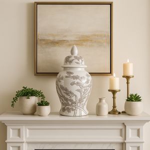 BARTONRUN WHITE CHINOISERIE 15 (IN) 2