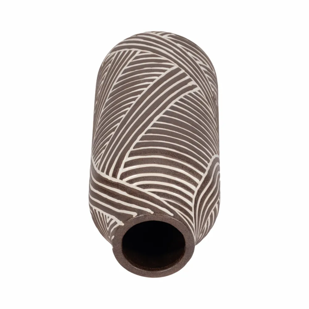 NOLANRUN BROWN VASE 13 (IN)