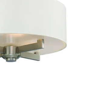 Seven Springs 18'' Wide 3-Light Semi Flush Mount - Satin Nickel 5