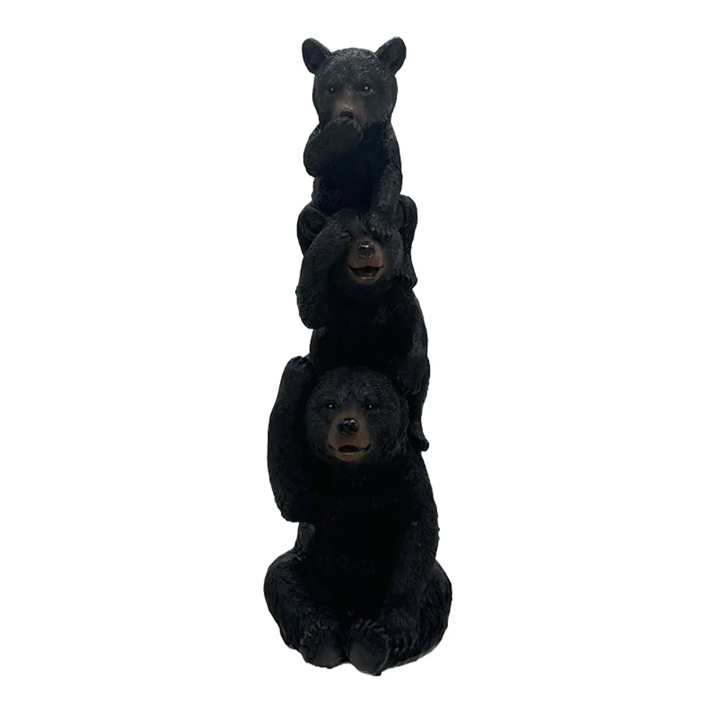 9" 3 BEARS STATUE
