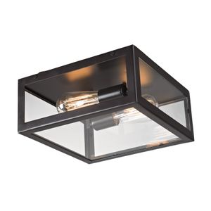 Parameters 12'' Wide 2-Light Flush Mount - Bronze 1