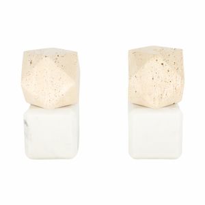 PRESTONSTONE SET OF 2 TAN BOOKENDS 7 (IN) 1