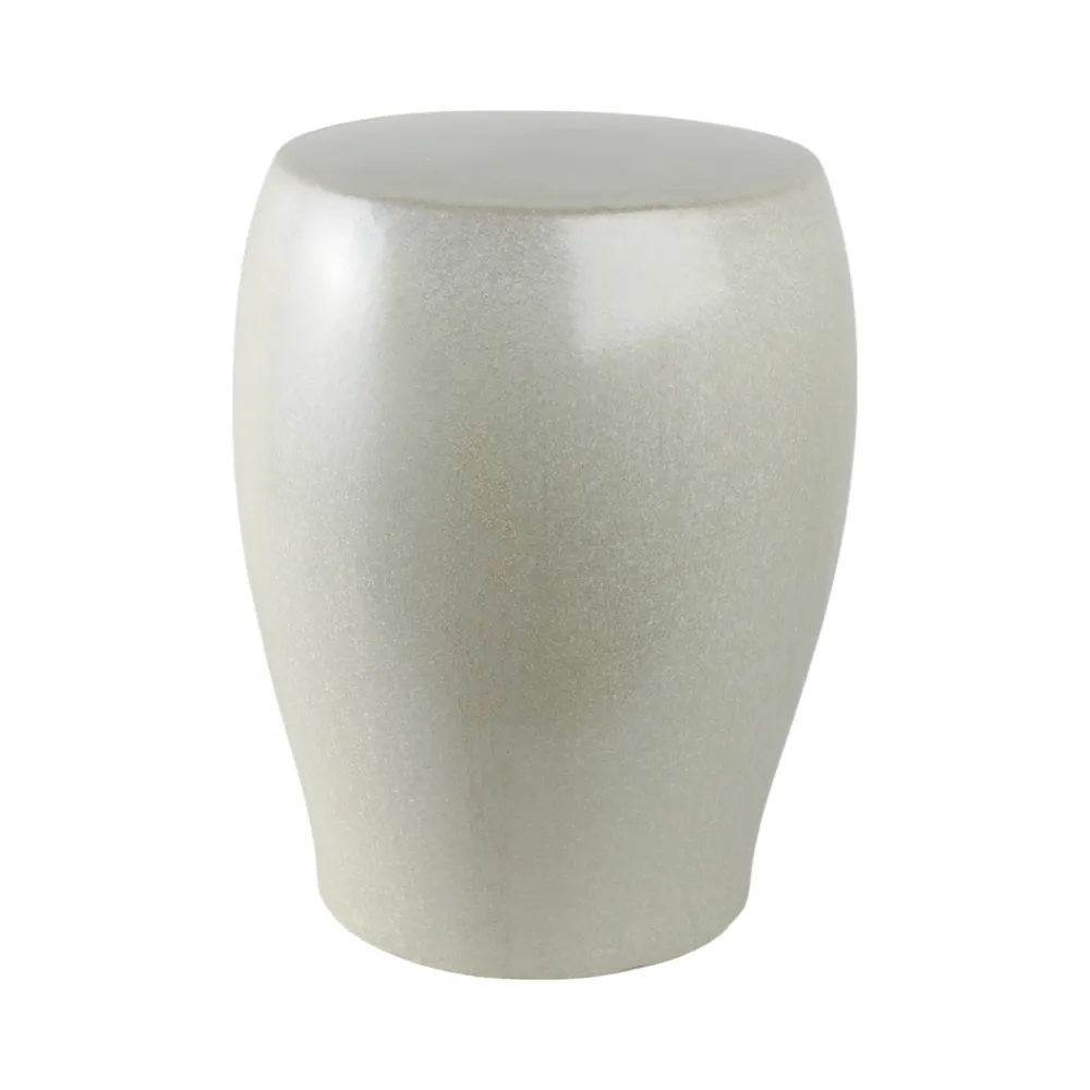 BAKERSIDE IVORY GARDEN STOOL 19 (IN)
