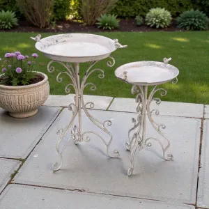 Birdbath Stand Set of 2 26in and 21inH 2