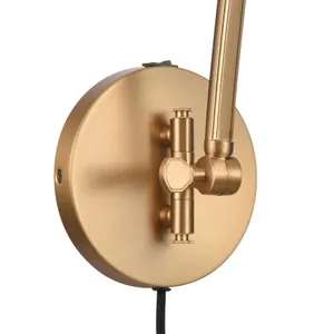 Caroline 19'' High 1-Light Swingarm Sconce - Brushed Gold 6