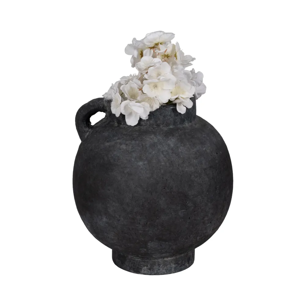 CORBINFORD BLACK VASE 12 (IN)