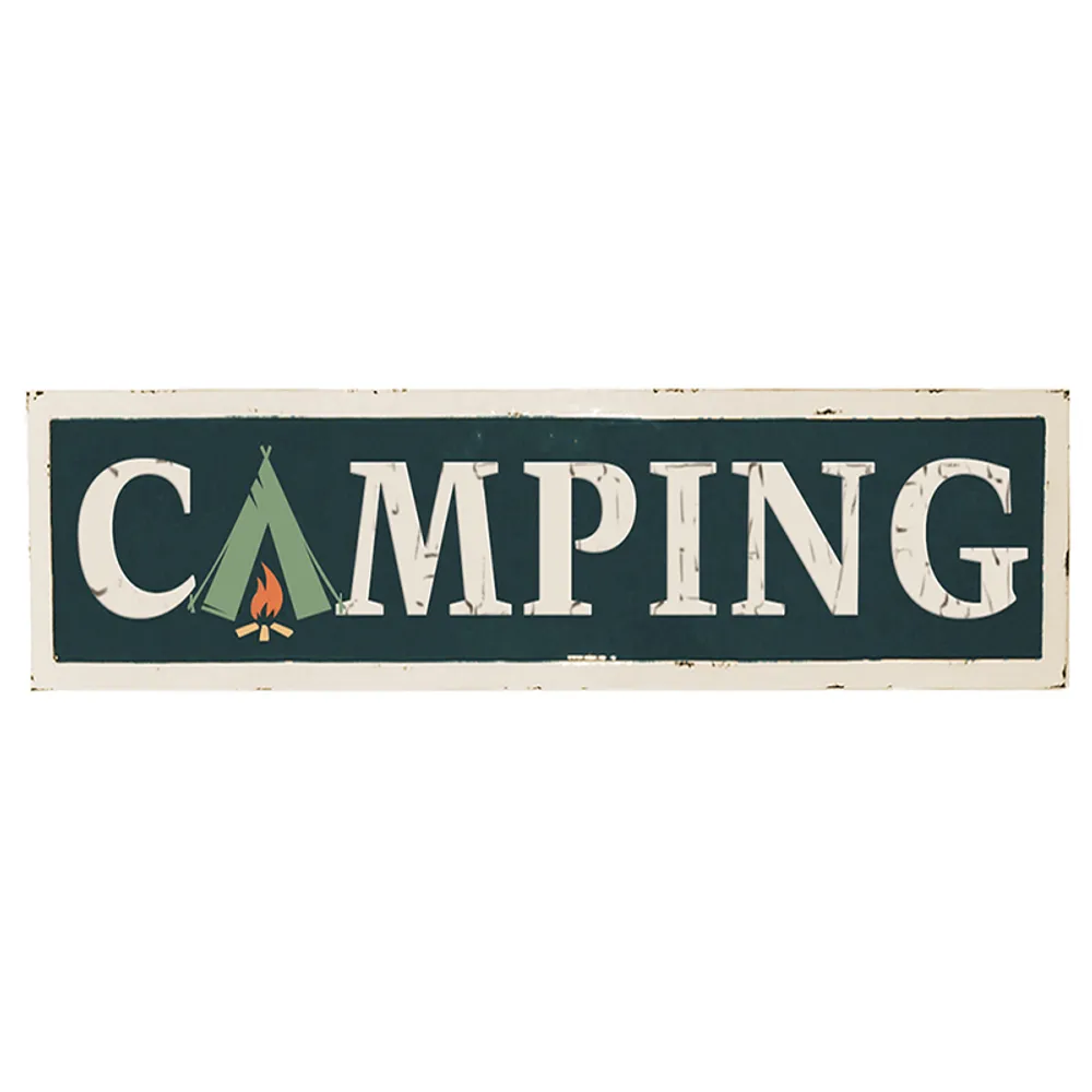 38-1/2" METAL CAMPING SIGN W/TENT