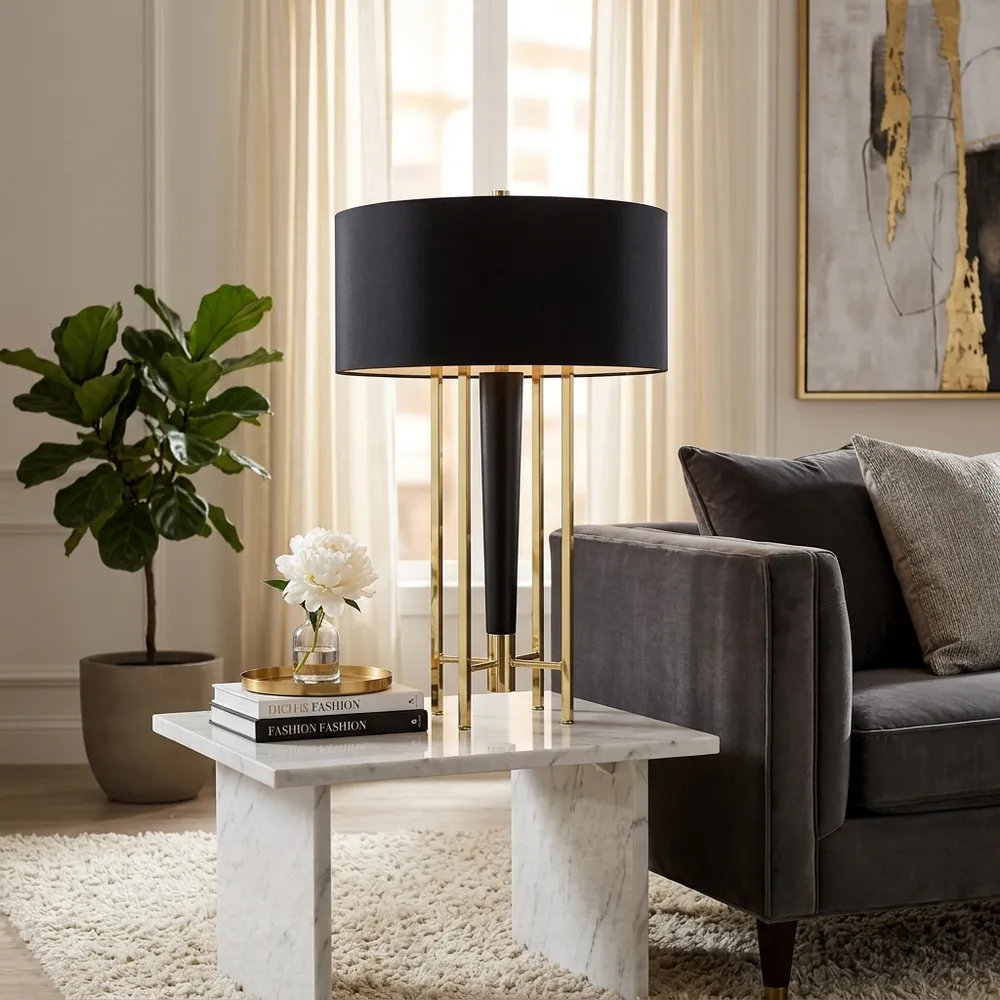 WAYLANDBEACH GOLD LAMP 28 (IN)