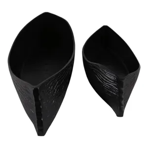HARTONMILL SET OF 2 BLACK BOWLS 6 (IN) 7