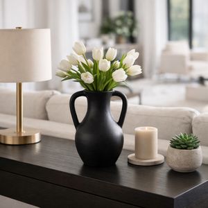 SHERMANCLIFF BLACK VASE 12 (IN) 2