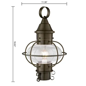 Classic 18.75'' High 1-Light Outdoor Post Light - Sienna 2
