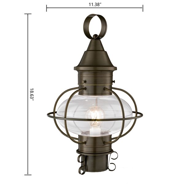 Classic 18.75'' High 1-Light Outdoor Post Light - Sienna