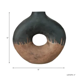 HANKPORT BLACK VASE 12 (IN) 10