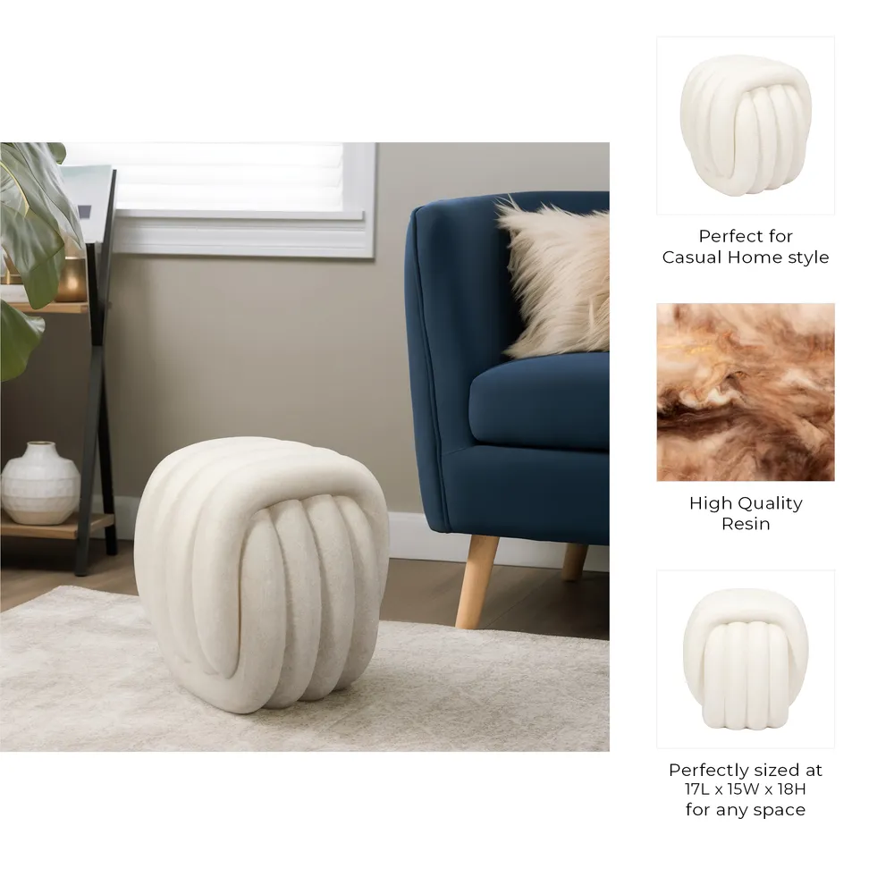 BRAEGATE WHITE STOOL 18 (IN)
