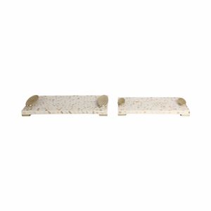 HARSTONGROVE SET OF 2 WHITE TRAY 3 (IN) 1