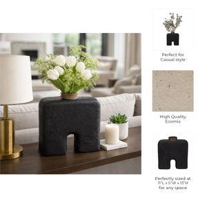 ROLANDCREST BLACK VASE 13 (IN) 11