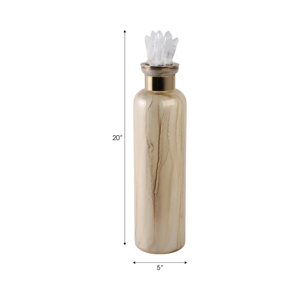 CHILTONSIDE GOLD GLASS VASE 20 (IN)