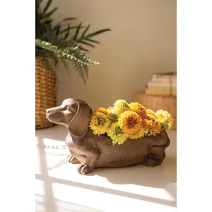 Cement Dachshund Planter 1