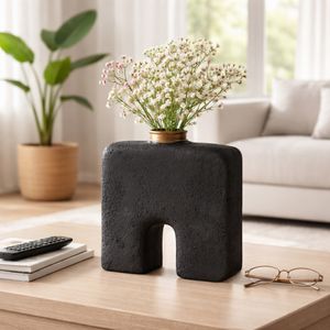 ROLANDCREST BLACK VASE 13 (IN) 12