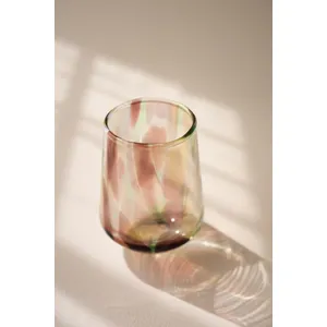 Tapered Multi-Color Glass Tumbler 2