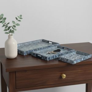 MASONTON SET OF 3 BLUE TRAY 2 (IN) 10