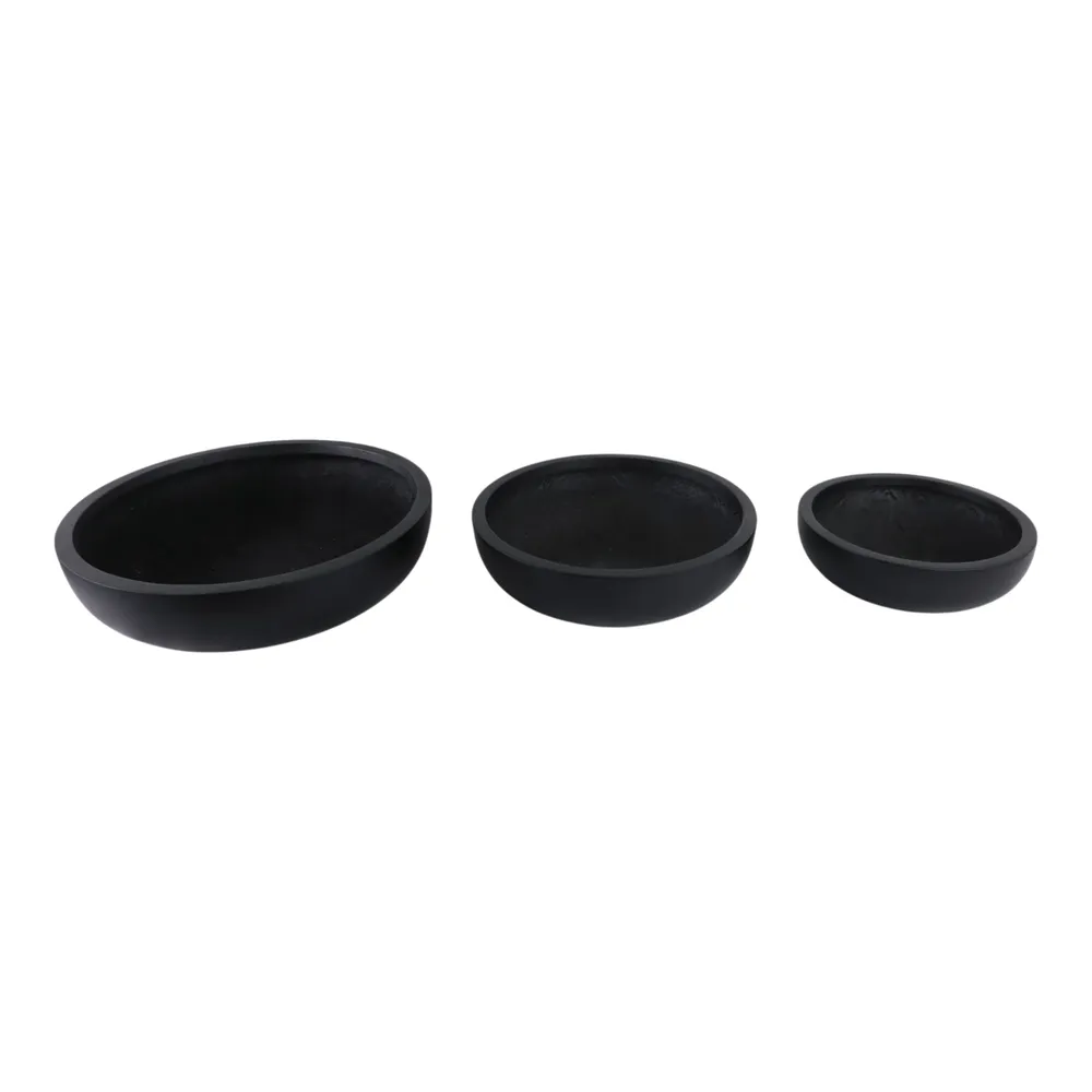 SHAYHOLM SET OF 3 BLACK PLANTER 6 (IN)