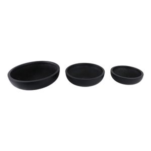 SHAYHOLM SET OF 3 BLACK PLANTER 6 (IN) 4