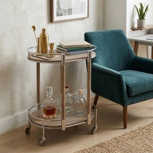 GUNNARWAY SILVER BAR CART 30 (IN) 11