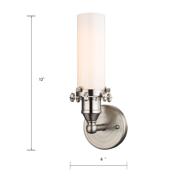 Fulton 12'' High 1-Light Sconce - Satin Nickel