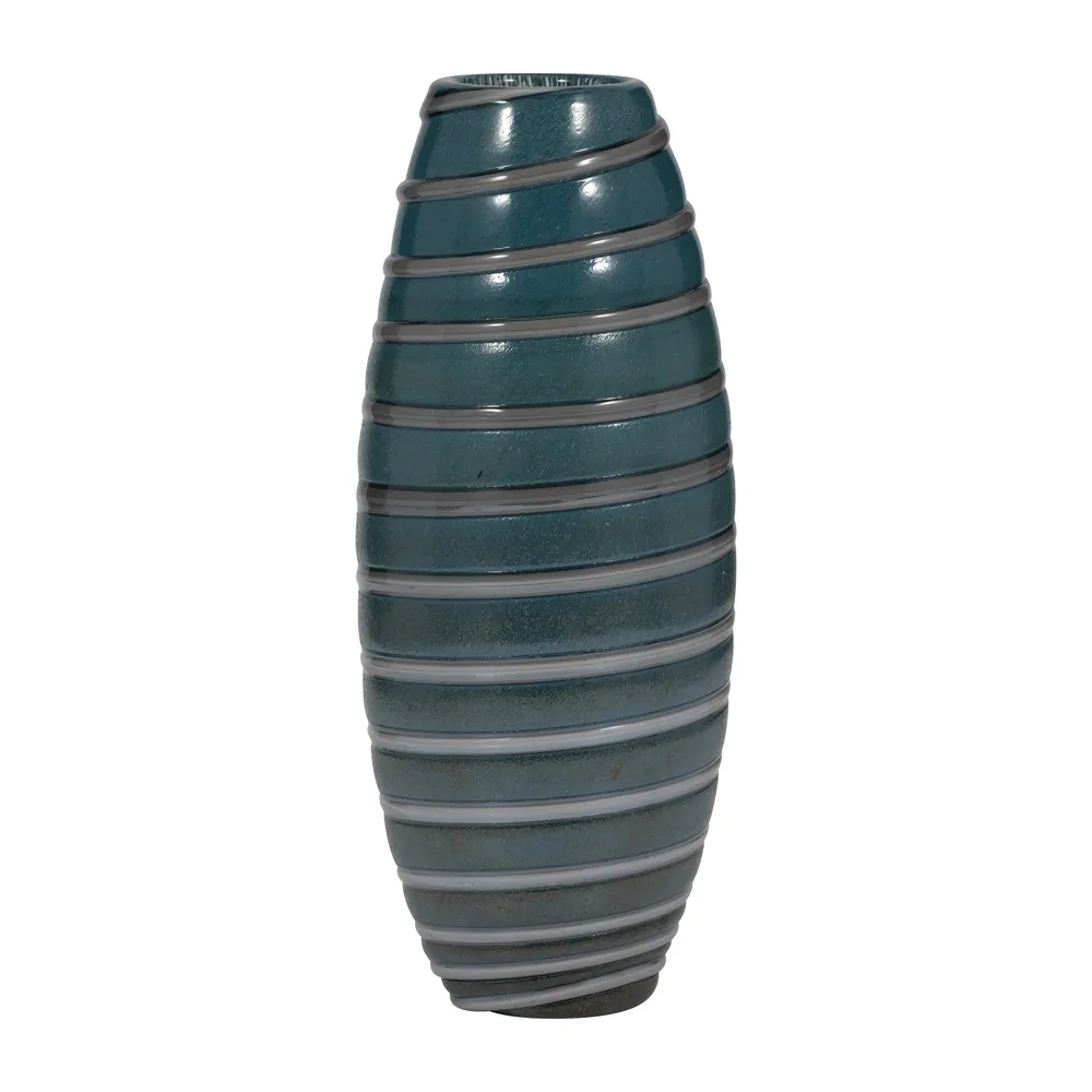 DENVERRIDGE BLUE GLASS VASE 15 (IN)