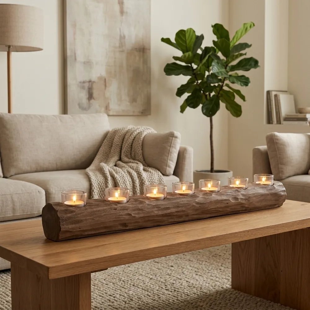 ENNISMORE BROWN TEALIGHT HOLDER 4 (IN)