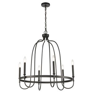 Wickshire 29'' Wide 6-Light Chandelier - Matte Black 1