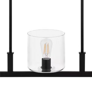 Melina 33'' Wide 3-Light Linear Chandelier - Matte Black 4