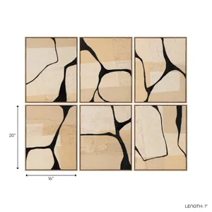 ZOEFORD SET OF 6 BLACK ART 20 (IN) 9
