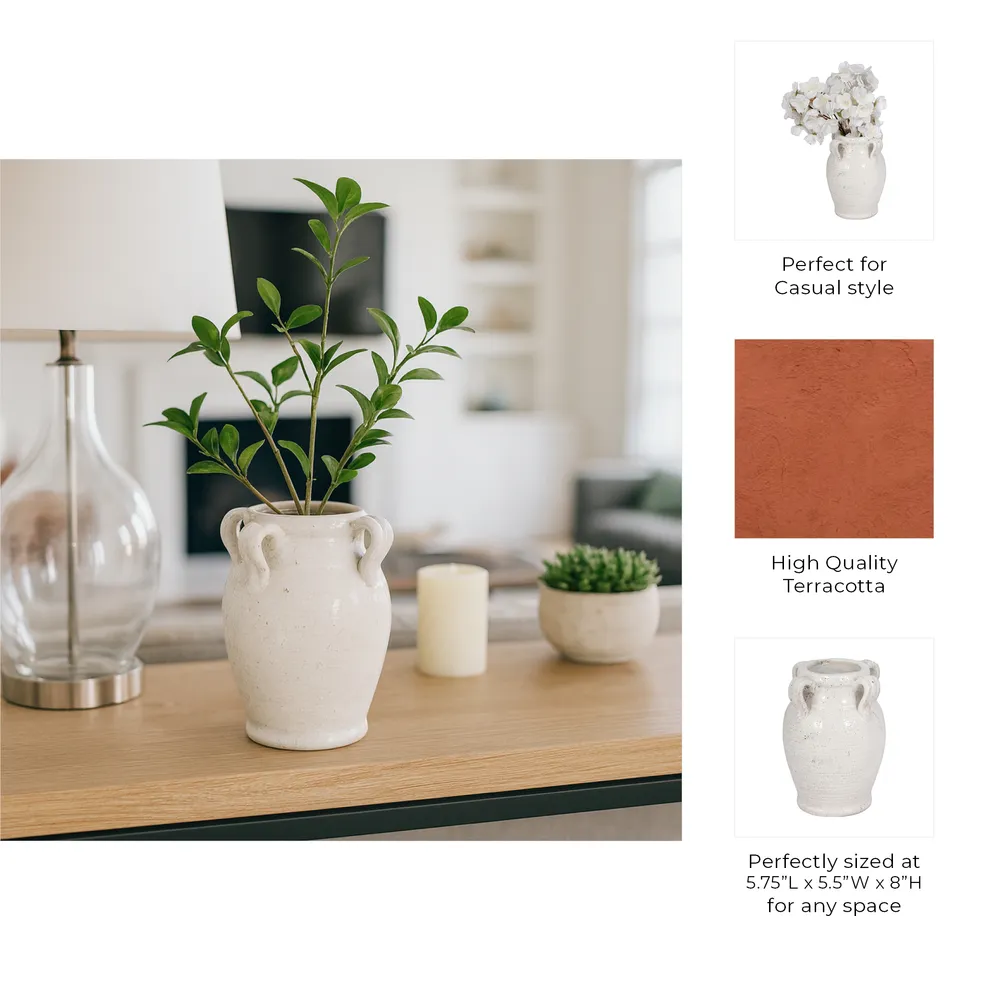 COHENWAY WHITE VASE 8 (IN)