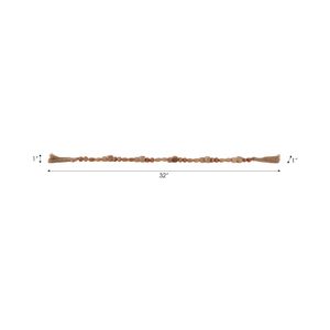 WOOD, 32X.75 BEAD GARLAND, NATURAL 9