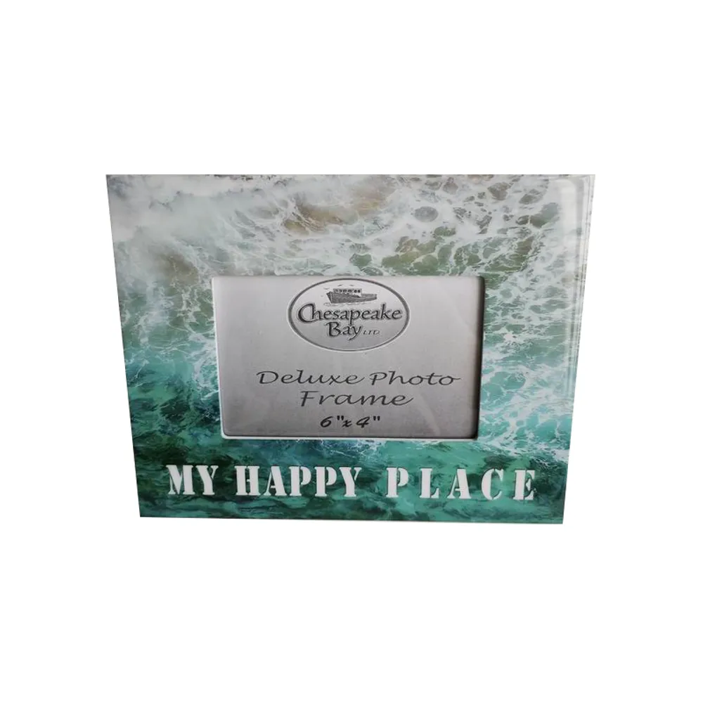 9-1/2" MY HAPPY PLACE PHOTO FRAME