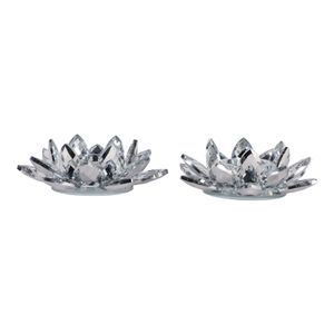 HACKETTWELL SET OF 2 SILVER CANDLE HOLDER 2 (IN) 5