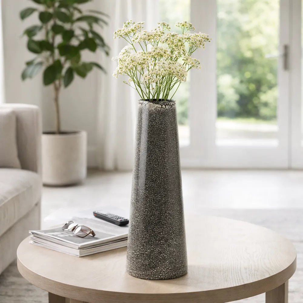 PEARLWOOD BLACK VASE 20 (IN)
