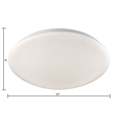Kalona 13″ Wide 1-Light Flush Mount - White